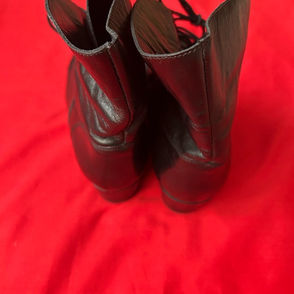 Vintage Poppies Women's Leather Boots - Picture 3 of 9